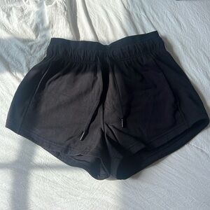 black lululemon inner glow shorts!! 3”
